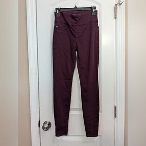 Rock & Republic Burgundy Skinny Stretchy Pull On Jeans